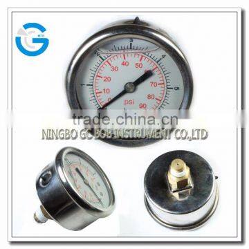 High quality 2.5inch 63mm center back oil pressure guage manufacturers
