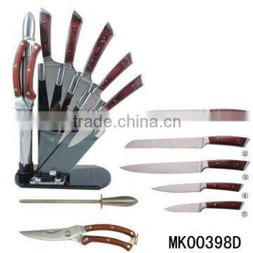 5PCS COLOR WOODEN HANDLE KNIFE SET