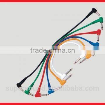 High Quality 6PCS 6.3mm mono JACK patch cable