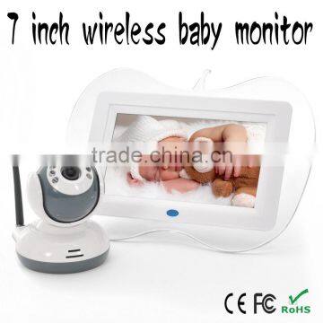 2.4ghz 7 inch screen digital wireless two-way intercom baby monitor