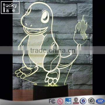 Colorful Pokemon Go Charmander 3D LED Night Light,3D Acrylic Lamp photo-4