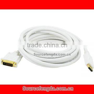 High quality Displayport to DVI cable for mac male to male