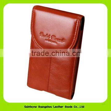 Wholesale Deboss Logo Genuine Cowhide Leather Cell Phone Case For iPhone 6 16152