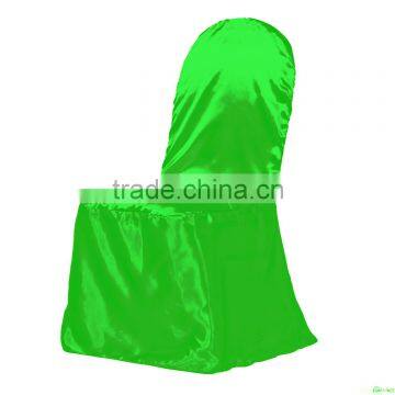 Factory direct sell colorful satin chair cover for wedding OEM client's design