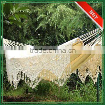 Wholesale High-grade Luxury Linen Cotton Outdoor Camping Hammock Bed