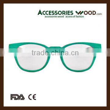 round frame optical eye glasses student wood reading glasses