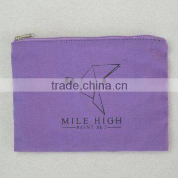 wholesale thick quality small canvas fabric cotton zipper pouch from China bags supplier