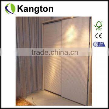 solid wooden sliding louver closet door