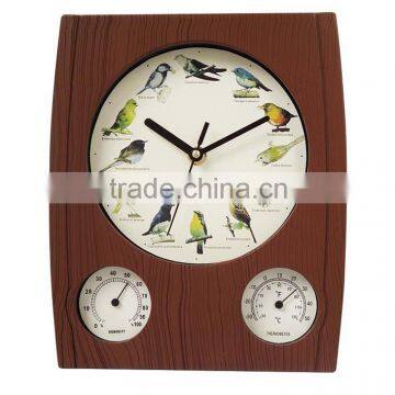 Wall clock with bird sounds
