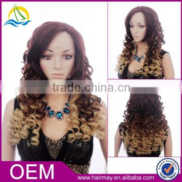 2014 Beyonce Like synthetic two tone lace front wig