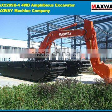 2015 Newest~ 4WD Full Drive Amphibious Excavator , CE , EPA , SGS, ISO , Model: MAX220SD-4