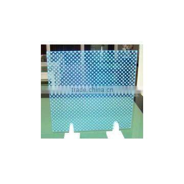 tempered glass with ceramic fritted pattern