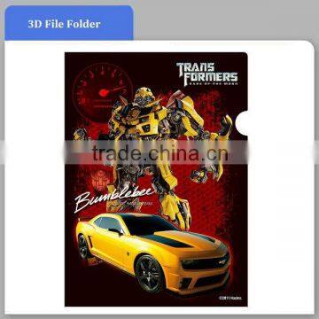 3D Lenticular File Folder With L Shape Style