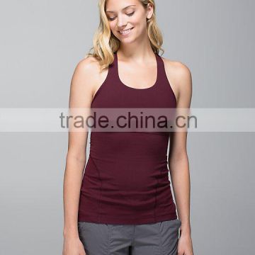 Racer back sports tank tops for women sexy plus sized gym wear