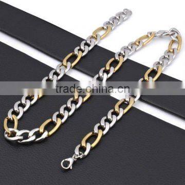 Stainless Steel Gold 2012 Fashion Mens Necklace(RN10037)