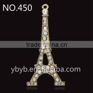 23mm Effiel tower shape pearl embellishment pendant for bag accessory-450