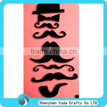 black moustache shapes design laser cut acrylic jewelry