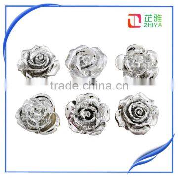 Wholesale Zhiya Resin Flower Jewelry Silver Plated Gifts Silver Plating Resin Craft Accessary photo-2