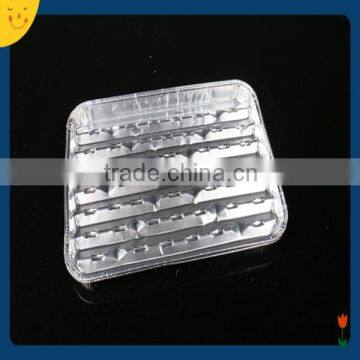 Disposable Square Holed Aluminum Foil Grill With Elegant Embossed Design for Newfashioned Korea Meat Roasting and Food Bbq photo-3