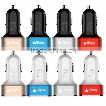 3 port car charger,colorful car charger