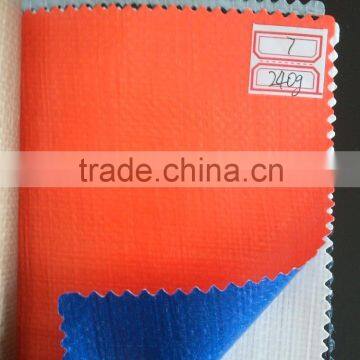 PE blue orange reinforced hdpe plastic truck tarpaulin canvas