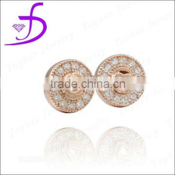 High quality fashion jewellery 925 silver stud earring rhodium plated