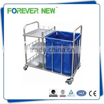 YXZ-016E Stainless steel hospital trolley medical linen dressing trolley