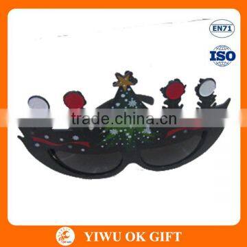 Glass christmas tree sunglasses/ christmas fancy party glasses