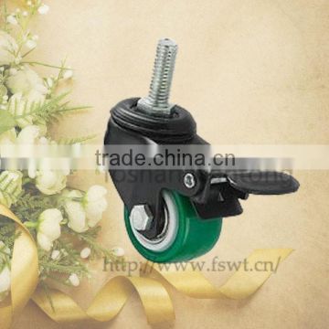 Light Quality Suitcase Threaded Stem Locking Small Furniture Casters