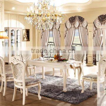 White Wood Plank Dining Table HC-601# Monaco Dining Table Designs Chinese Long Dining Table