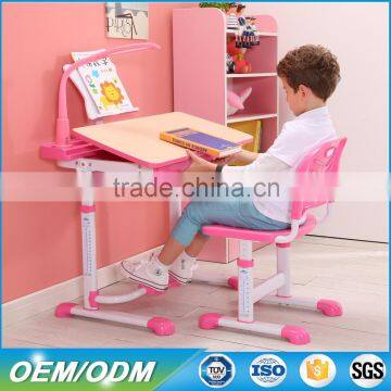 Wholesale price height adjustable ergonomic kids study room furniture study desk set for home study room