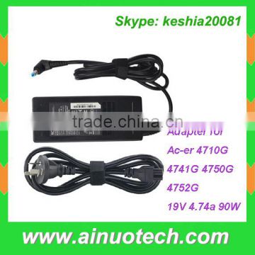 90W laptop power charger 19v 4.74a ac adapter for Acer laptop 4710G 4741G 4750G 4752G