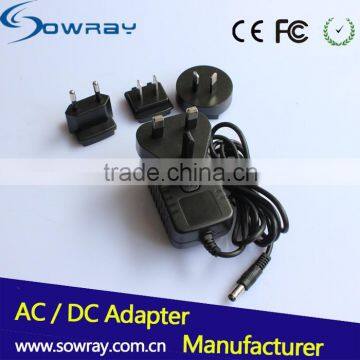 Interchangeable Plug Power Adapter 5V 2A Wall Adapter Power Power Supply With UK AU US EU