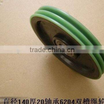 Elevator Spare Parts/Elevator Double Groove Rope Rollers/140*20*6204