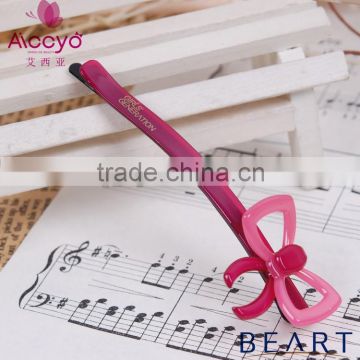 Wholesale children hair accessories hair bow clip plastic acetate kids hair pin