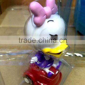 Daisy Duck Figure Pull-back Vehicle,Customized Cute Plastic Car Toys photo-2