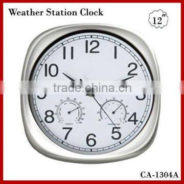 2015 White Wall Clock Weather Station Wall Clock
