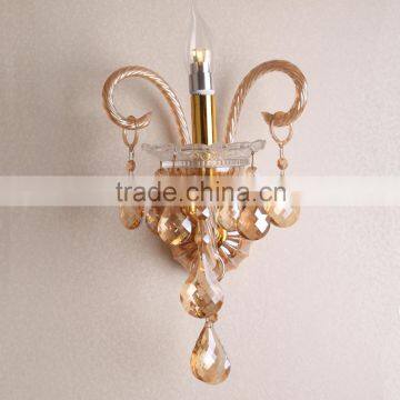 small crystal wall lamp for hotel and indoor lighting