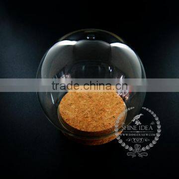 12*13cm sphere glass terrarium transparent preserved flower arrangement table centerpiece indoor gardening 0100029