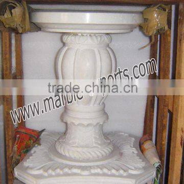 carved marble table base