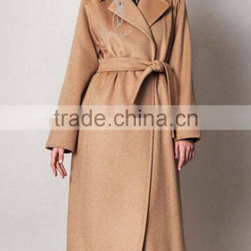 100%Mongolian Cashmere Coat Women With Belt