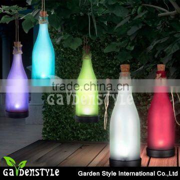 RGB Glass Wine Bottle Landscape Lights Perfect Decor led solar hanging lamp