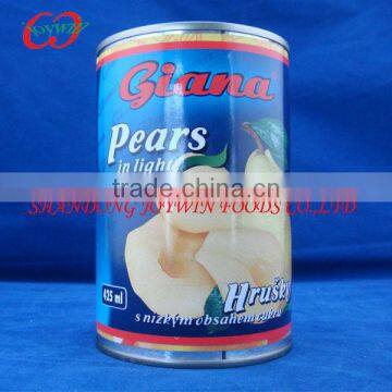 Top sales Syrup fruits manufacturer, Canned snow pear halves in light syrup