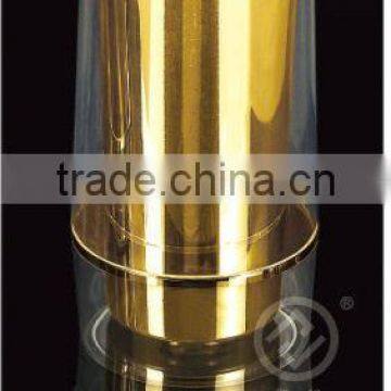 cylinder Gold Plastic wine carrier