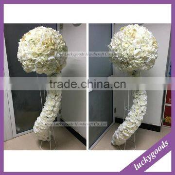 Luxury Cream White Romantic Wedding Flowers and Pillars Wholesale