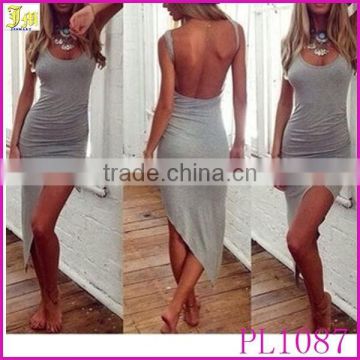 2015 Hot Sexy Womens Backless Sleeveless Bodycon Party Cocktail Evening Long Maxi Dresses