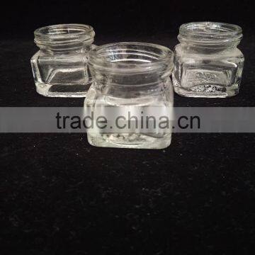 personal care face skin protecting mini square glass bottle for sale in stock with screw caps