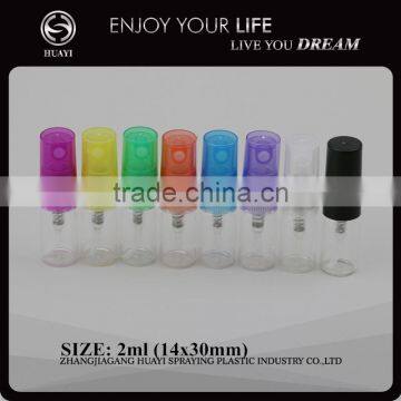 Wholesale 2ml clear glass vial with sprayer pump