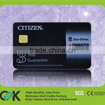 Sample free! Delicate smart pvc chip card with low price