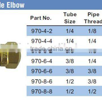 970 Female Elbow,Air Brake Fittings for Nylon Tube,Brass Valve photo-3